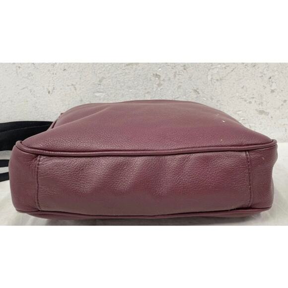 AIMEE KESTENBERG BURGANDY TRIBECCA LEATHER CROSSBODY SHOULDER BAG - Picture 9 of 14